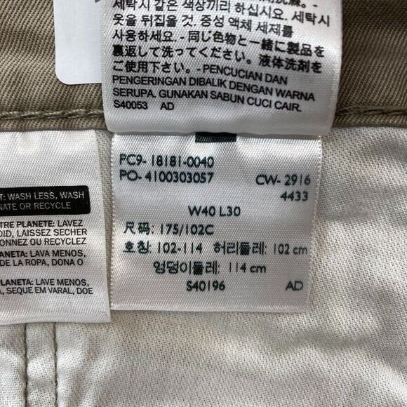 Levi's 502 Pants Mens 40x30 Regular Taper Brown Stretch Fabric Low Rise Chino‎ - Picture 6 of 13